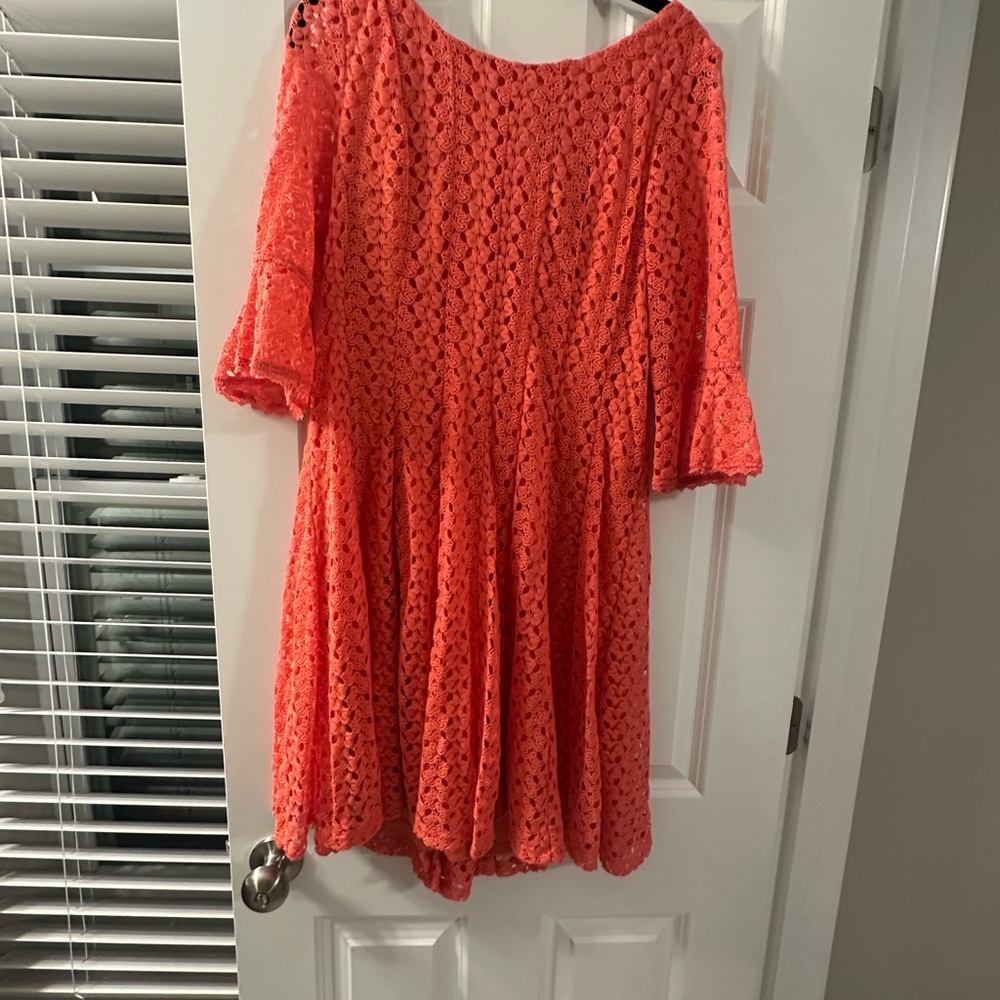 Coral Midi Dress
